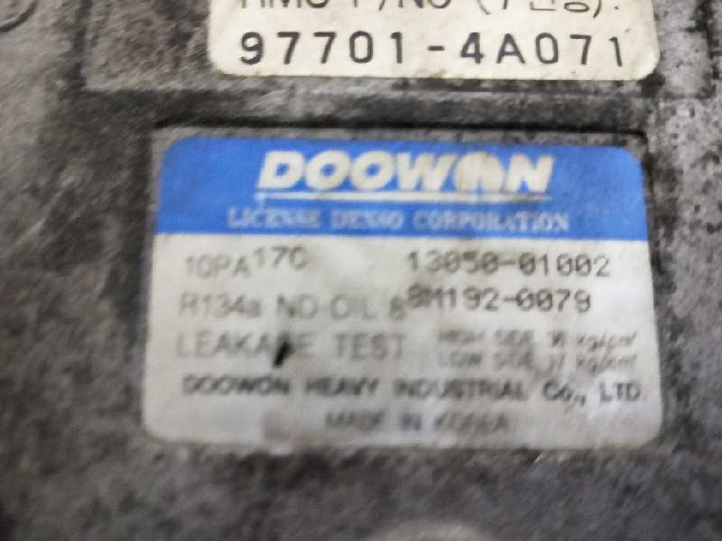 Recambio de compresor aire acondicionado para hyundai h 1 2.5 turbodiesel referencia OEM IAM 1305001002 10PA17C 977014A071
