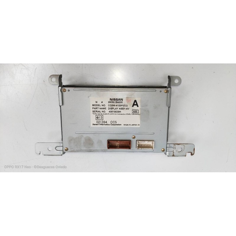 Recambio de sistema navegacion gps para nissan primera berlina (p12) acenta referencia OEM IAM 28185BA010 28090BA000 CSW5842C 28