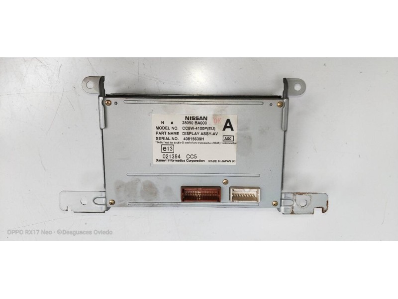 Recambio de sistema navegacion gps para nissan primera berlina (p12) acenta referencia OEM IAM 28185BA010 28090BA000 CSW5842C 28