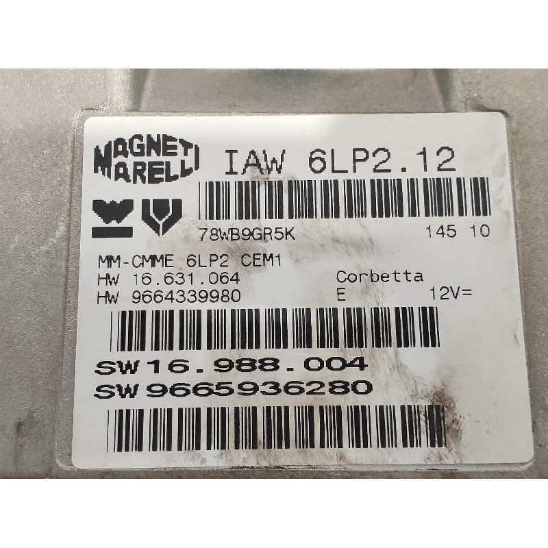 Recambio de centralita motor uce para citroen c4 berlina lx referencia OEM IAM 9665936280 IAW6LP212 16988004 MAGNETI MARELLI