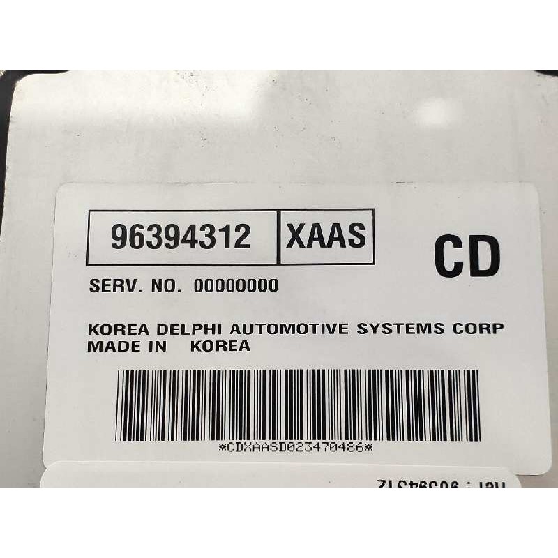 Recambio de centralita motor uce para daewoo kalos 1.4 se referencia OEM IAM 96394312 XAAS CD