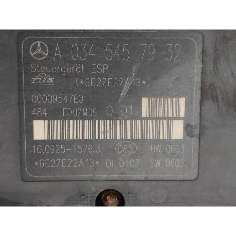 Recambio de abs para mercedes clase clk (w209) coupe 200 compressor (209.341) referencia OEM IAM 10092515763 A0345457932 A005431