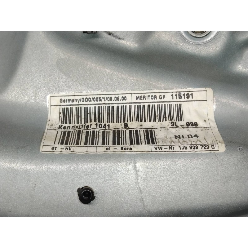 Recambio de elevalunas trasero izquierdo para volkswagen bora berlina (1j2) conceptline referencia OEM IAM 1J5839755C 1J5839729G
