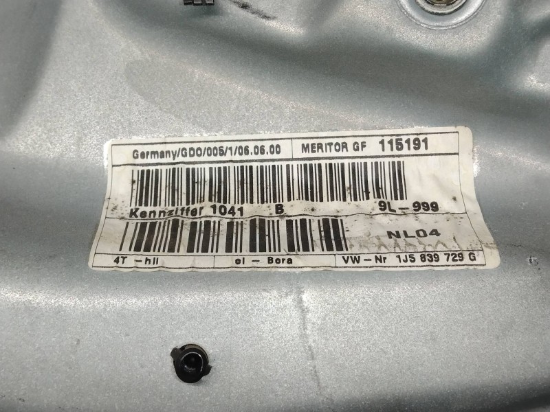 Recambio de elevalunas trasero izquierdo para volkswagen bora berlina (1j2) conceptline referencia OEM IAM 1J5839755C 1J5839729G
