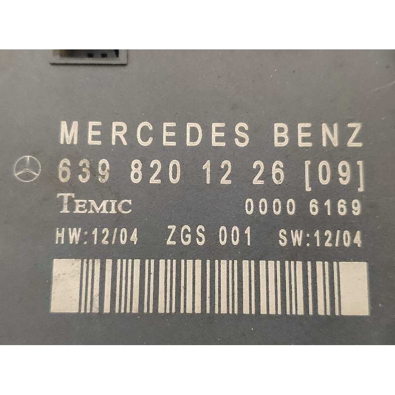 Recambio de centralita cierre para mercedes vito caja cerrada 6.03  111 cdi largo (639.603) referencia OEM IAM 639820122609 0000