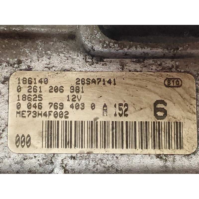 Recambio de centralita motor uce para fiat punto berlina (188) 1.2 16v elx referencia OEM IAM 0261206981 186140 26SA7141 0046769