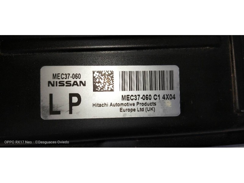Recambio de centralita motor uce para nissan primera berlina (p12) acenta referencia OEM IAM MEC37060  