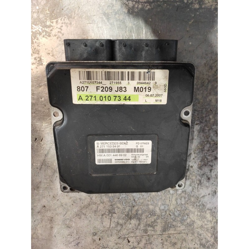 Recambio de centralita motor uce para mercedes clase clk (w209) coupe 200 compressor (209.341) referencia OEM IAM A2710107344 A2