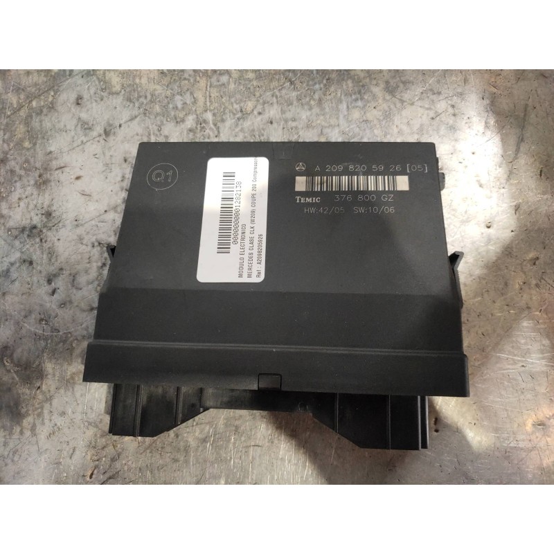 Recambio de modulo electronico para mercedes clase clk (w209) coupe 200 compressor (209.341) referencia OEM IAM A2098205926 3768