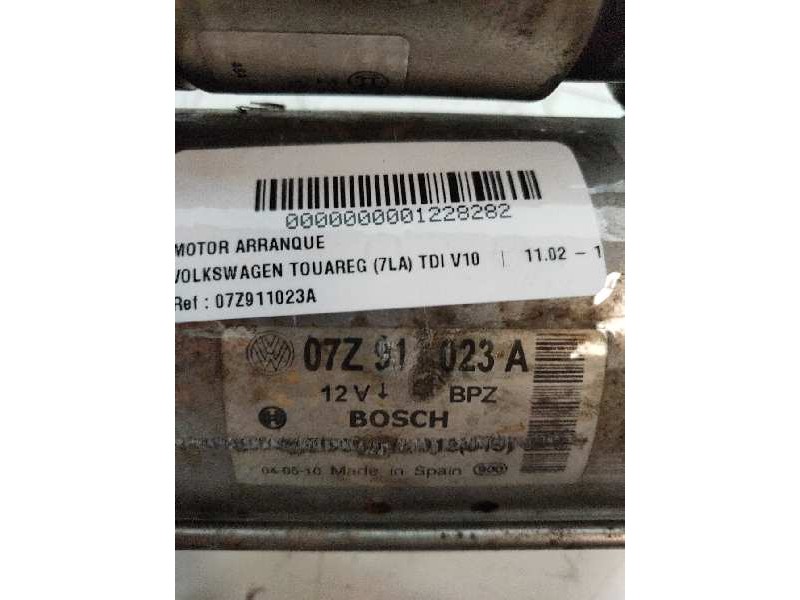 Recambio de motor arranque para volkswagen touareg (7la) tdi v10 referencia OEM IAM 07Z911023A  