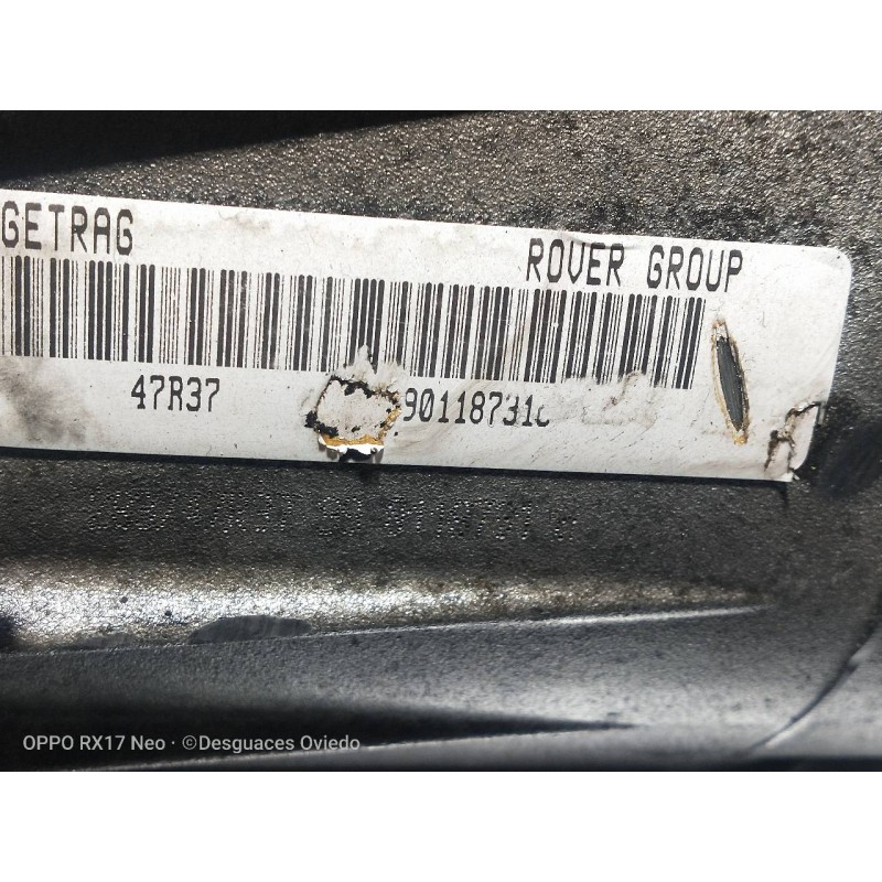 Recambio de caja cambios para mg rover serie 75 (rj) 2.0 16v cdt referencia OEM IAM 47R37 901187312  Recambio de caja cambios para mg rover serie 75 (rj) 2.0 16v cdt referencia OEM IAM 47R37 901187312
