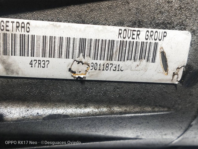 Recambio de caja cambios para mg rover serie 75 (rj) 2.0 16v cdt referencia OEM IAM 47R37 901187312 
