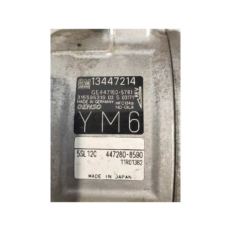 Recambio de compresor aire acondicionado para opel corsa e 1.3 16v cdti referencia OEM IAM 4471505781 13447214 4472808590 315595