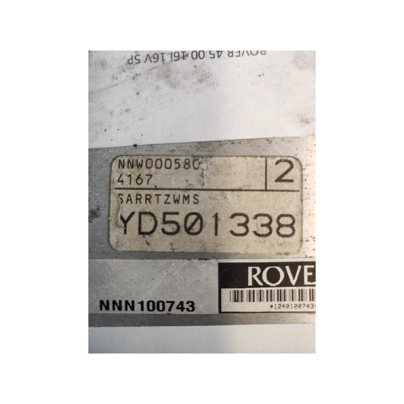Recambio de centralita motor uce para mg rover serie 45 (rt) classic (5-ptas.) referencia OEM IAM NNN100743 NNW000580 2 YD501338