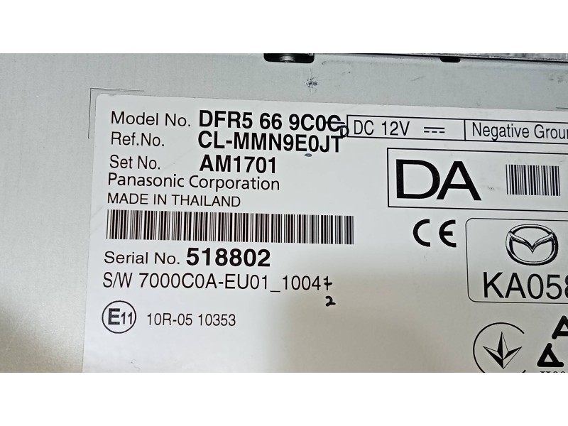 Recambio de sistema audio / radio cd para mazda cx-30 selection 2wd referencia OEM IAM DFR5669C0E CLMMN9E0J1 