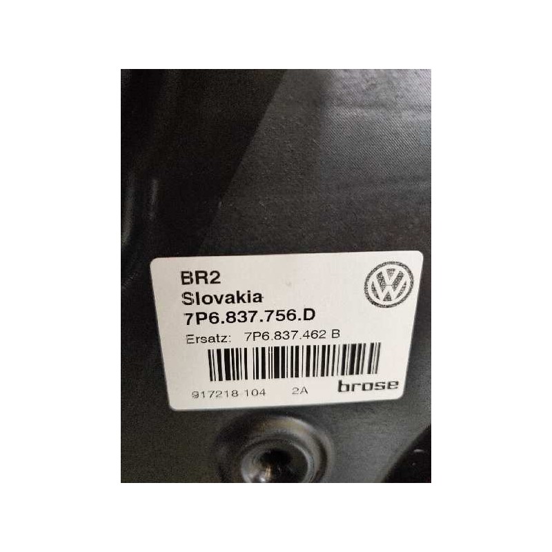Recambio de elevalunas delantero derecho para volkswagen touareg (7p6) 3.0 v6 tdi dpf referencia OEM IAM 7P68347756D 1438560842 