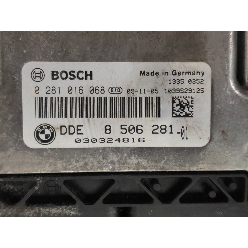 Recambio de centralita motor uce para bmw serie 1 berlina (e81/e87) 116d referencia OEM IAM 0281016068 850628101 030324816