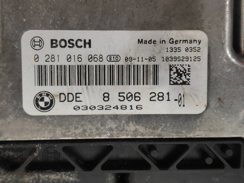 Recambio de centralita motor uce para bmw serie 1 berlina (e81/e87) 116d referencia OEM IAM 0281016068 850628101 030324816