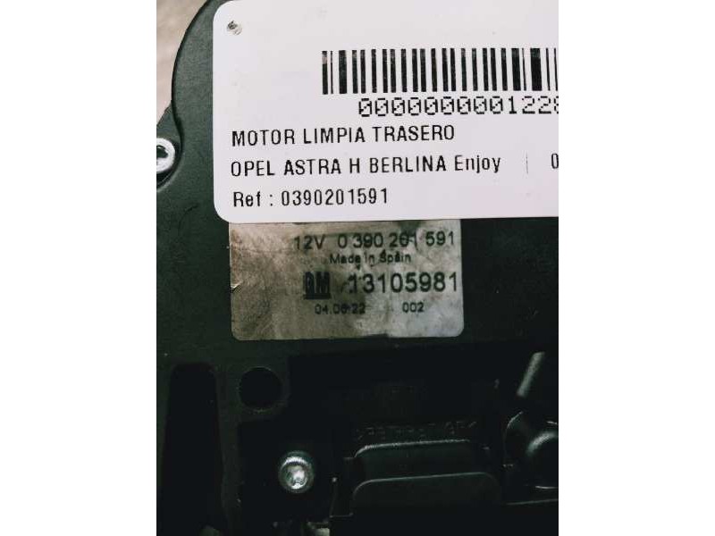 Recambio de motor limpia trasero para opel astra h berlina enjoy referencia OEM IAM 0390201591 13105981 