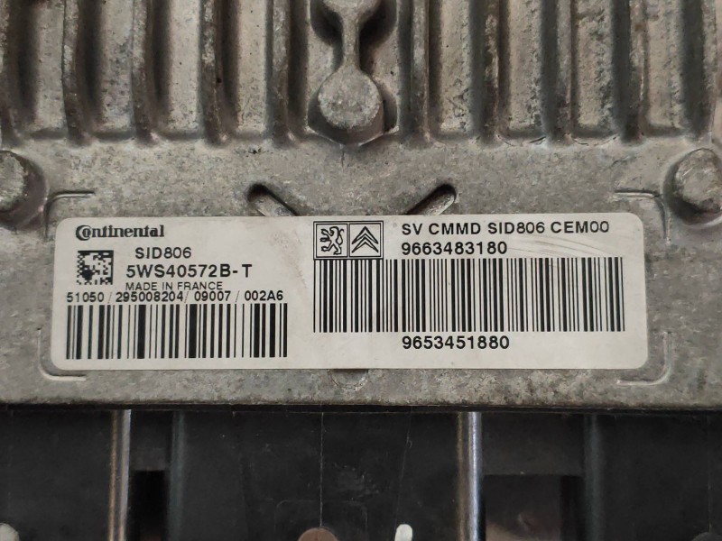 Recambio de centralita motor uce para citroen c2 furio referencia OEM IAM 5WS40572BT 9663483180 9653451880 SID806