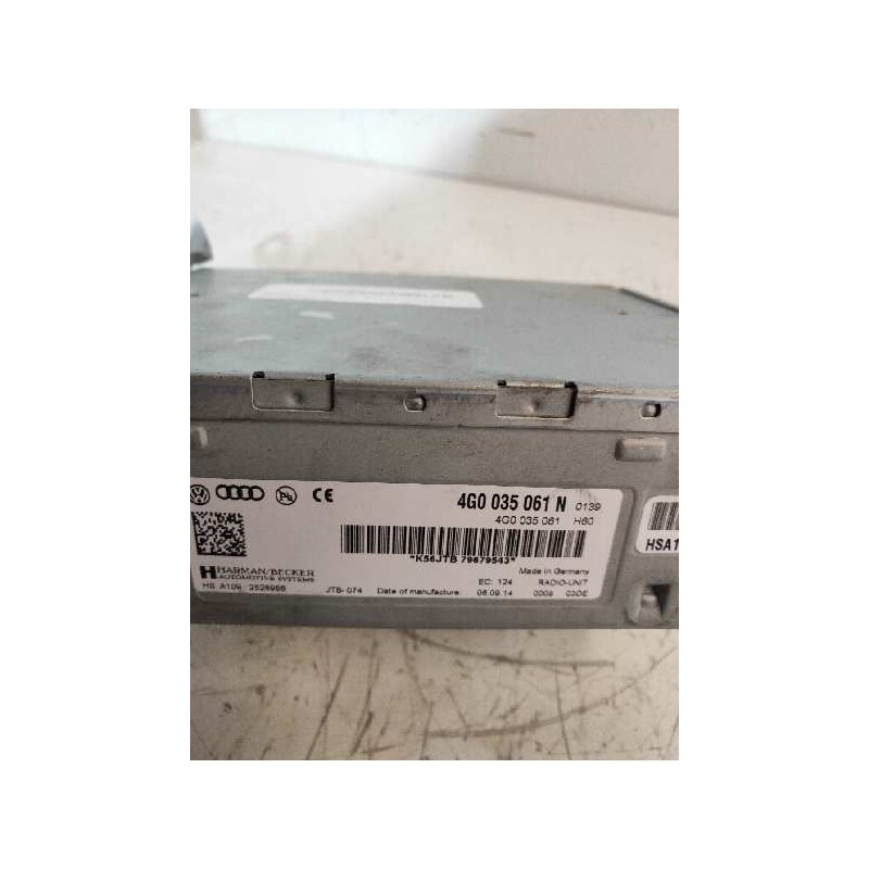 Recambio de sistema audio / radio cd para volkswagen touareg (7p6) 3.0 v6 tdi dpf referencia OEM IAM 4G0035061N  