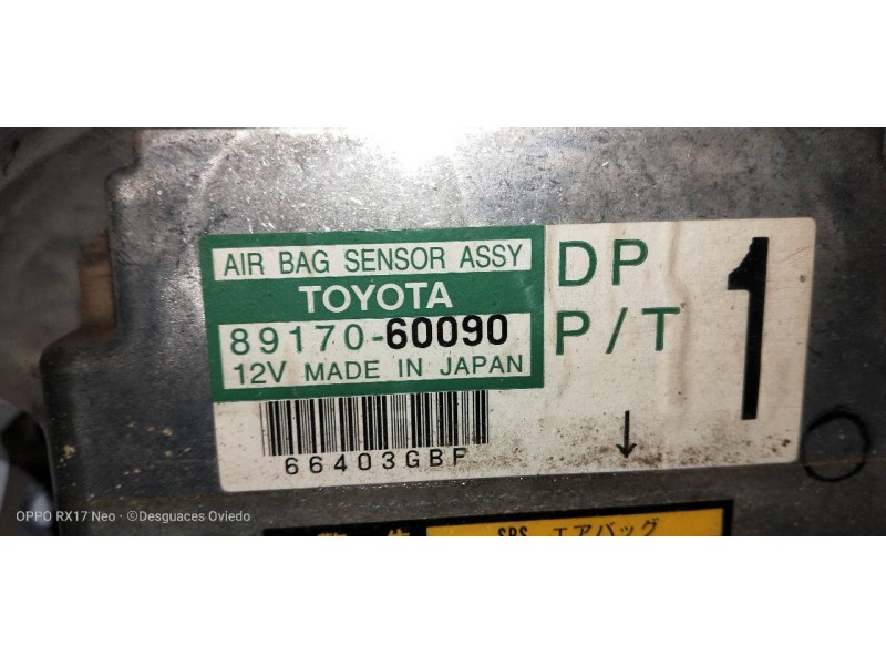 Recambio de centralita airbag para toyota land cruiser (j9) td vx (3-ptas.) (kzj90) referencia OEM IAM 8917060090  