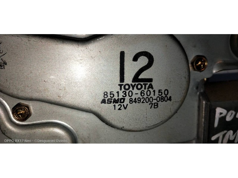Recambio de motor limpia trasero para toyota land cruiser (j9) td vx (3-ptas.) (kzj90) referencia OEM IAM 8513060150 8492000804 