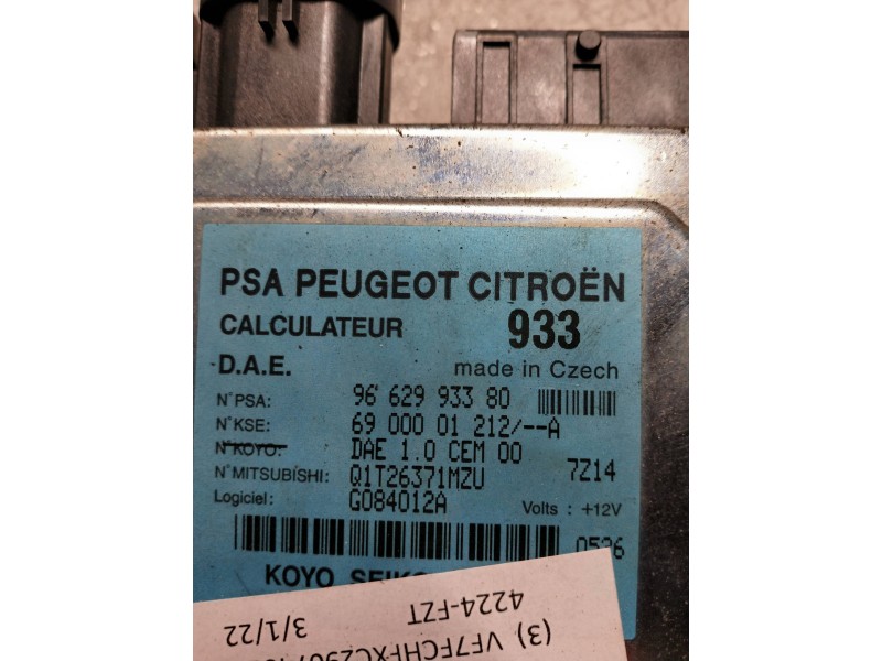 Recambio de centralita direccion para citroen c3 1.1 audace referencia OEM IAM 690Q001212 9662993380 KOYO 933