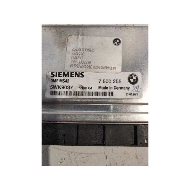 Recambio de centralita motor uce para bmw serie 3 coupe (e46) 318 ci referencia OEM IAM 5WK9037 7500255 7501927 DMEMS42 61353454