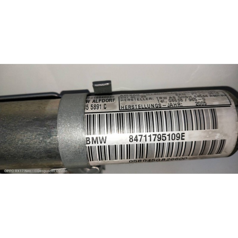 Recambio de airbag cortina delantero izquierdo para bmw serie 3 berlina (e90) 320d referencia OEM IAM 84711795109E  
