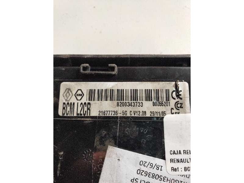 Recambio de caja reles / fusibles para renault clio iii confort dynamique referencia OEM IAM BCML2CR 8200343733 