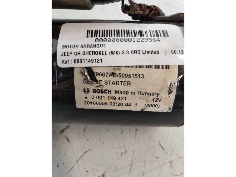Recambio de motor arranque para jeep gr.cherokee (wk) 3.0 crd limited referencia OEM IAM 0001149121 RL080460AA 