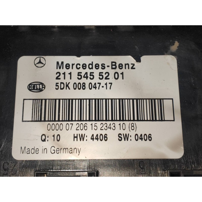 Recambio de caja reles / fusibles para mercedes clase cls (w219) 320 cdi (219.322) referencia OEM IAM 2115455201 5DK00804717 