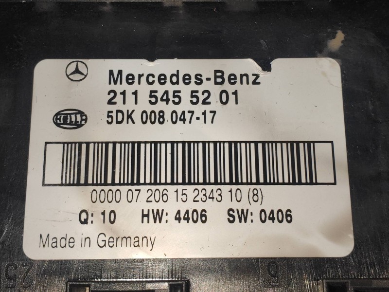 Recambio de caja reles / fusibles para mercedes clase cls (w219) 320 cdi (219.322) referencia OEM IAM 2115455201 5DK00804717 