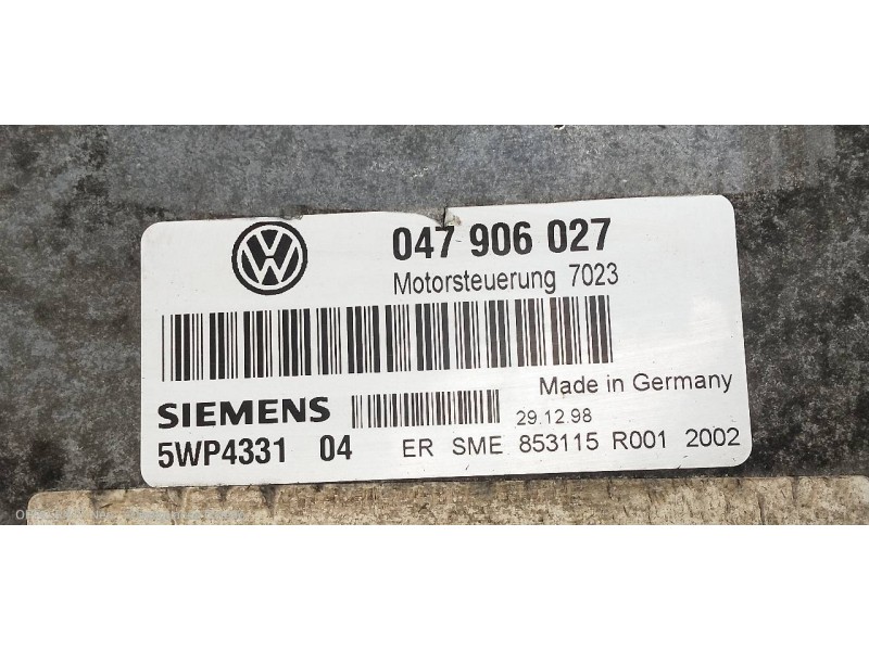 Recambio de centralita motor uce para seat arosa (6h1) stylo referencia OEM IAM 5WP433104 047906027 