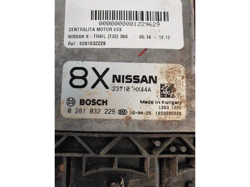 Recambio de centralita motor uce para nissan x-trail (t32) 360 referencia OEM IAM 0281032229 23710HX44A 8X