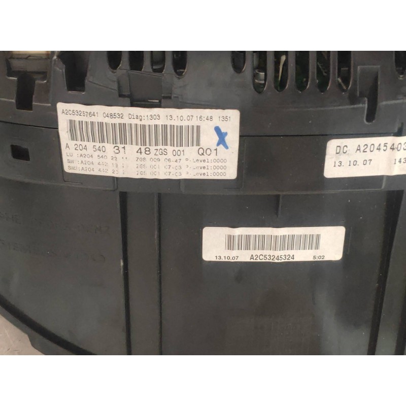 Recambio de cuadro instrumentos para mercedes clase c (w204) familiar 220 t cdi (204.208) referencia OEM IAM A2C53257641 A204540