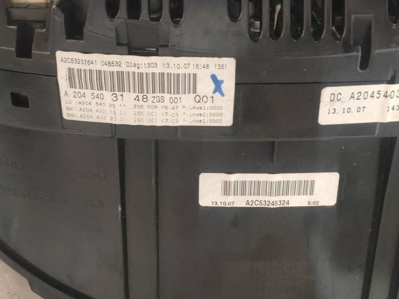 Recambio de cuadro instrumentos para mercedes clase c (w204) familiar 220 t cdi (204.208) referencia OEM IAM A2C53257641 A204540