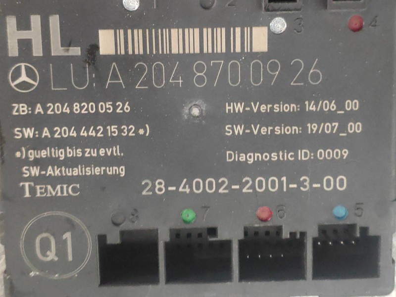 Recambio de modulo electronico para mercedes clase c (w204) familiar 220 t cdi (204.208) referencia OEM IAM A2048700926  