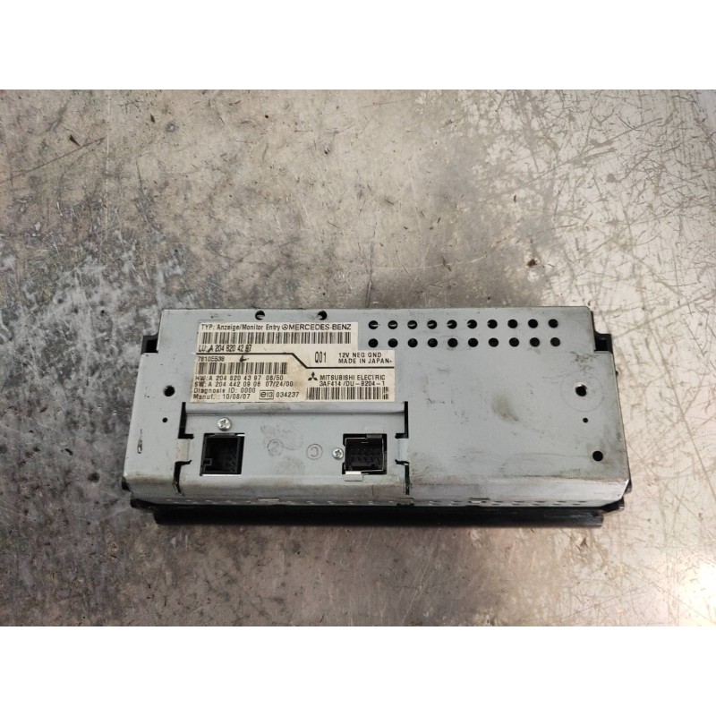 Recambio de pantalla multifuncion para mercedes clase c (w204) familiar 220 t cdi (204.208) referencia OEM IAM A2048204297 A2048