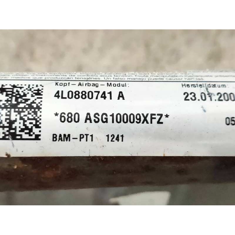 Recambio de airbag cortina delantero izquierdo para audi q7 (4l) 3.0 tdi referencia OEM IAM 4L0880741A  