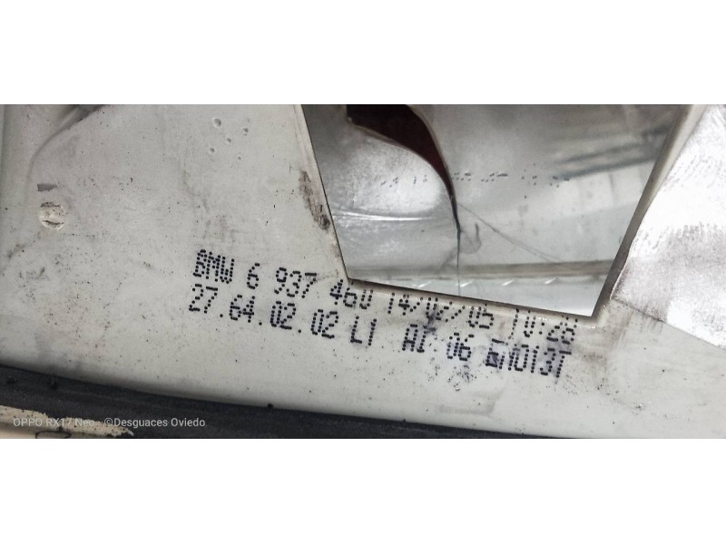 Recambio de piloto trasero derecho interior para bmw serie 3 berlina (e90) 320d referencia OEM IAM 693746014  