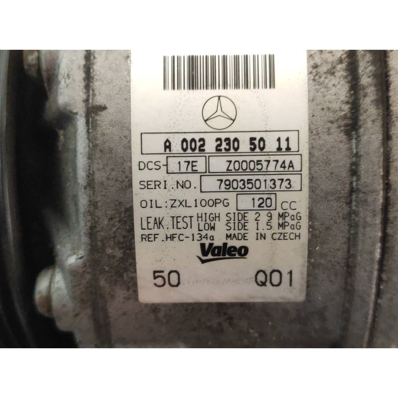 Recambio de compresor aire acondicionado para mercedes clase c (w204) familiar 220 t cdi (204.208) referencia OEM IAM Z0005774A 