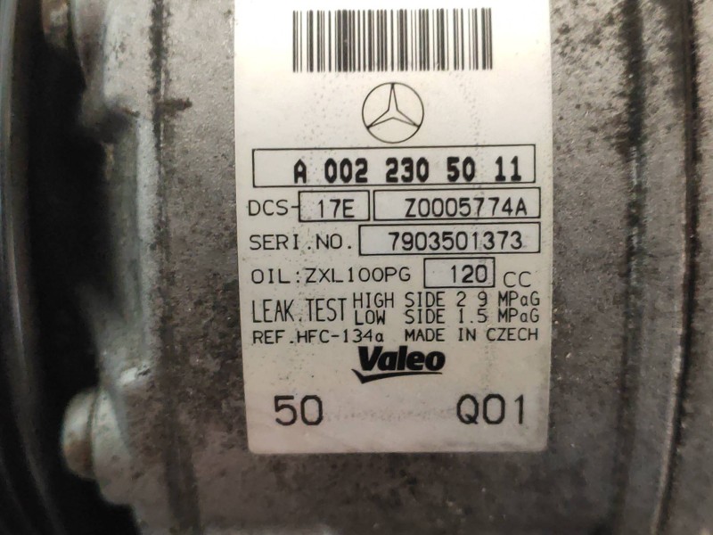 Recambio de compresor aire acondicionado para mercedes clase c (w204) familiar 220 t cdi (204.208) referencia OEM IAM Z0005774A 