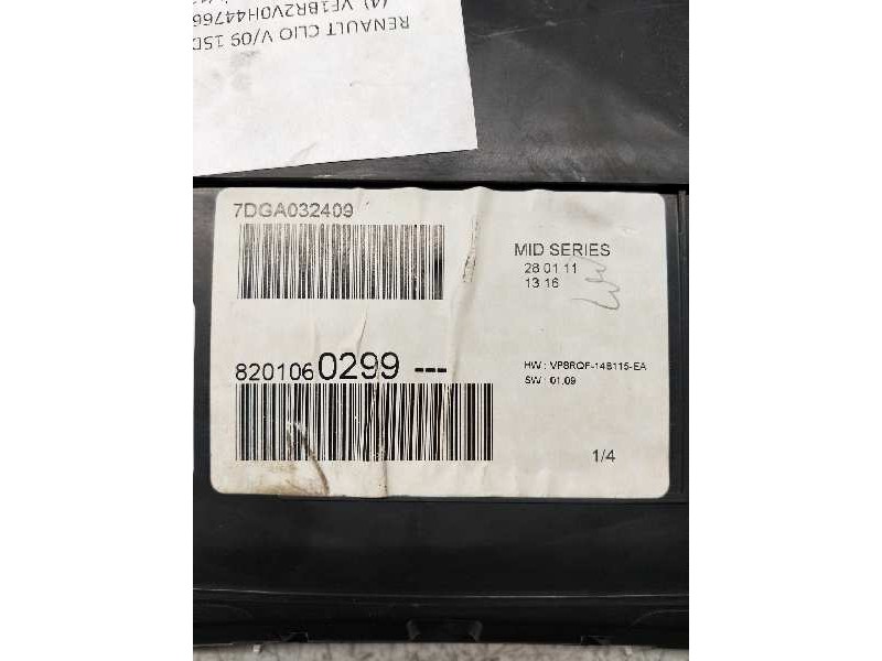 Recambio de cuadro instrumentos para renault clio iii authentique referencia OEM IAM 8201060299 7DG032409 