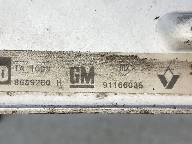 Recambio de intercooler para opel vivaro 1.9 cdti cat (f9q-762) referencia OEM IAM 868926QH 91166035 