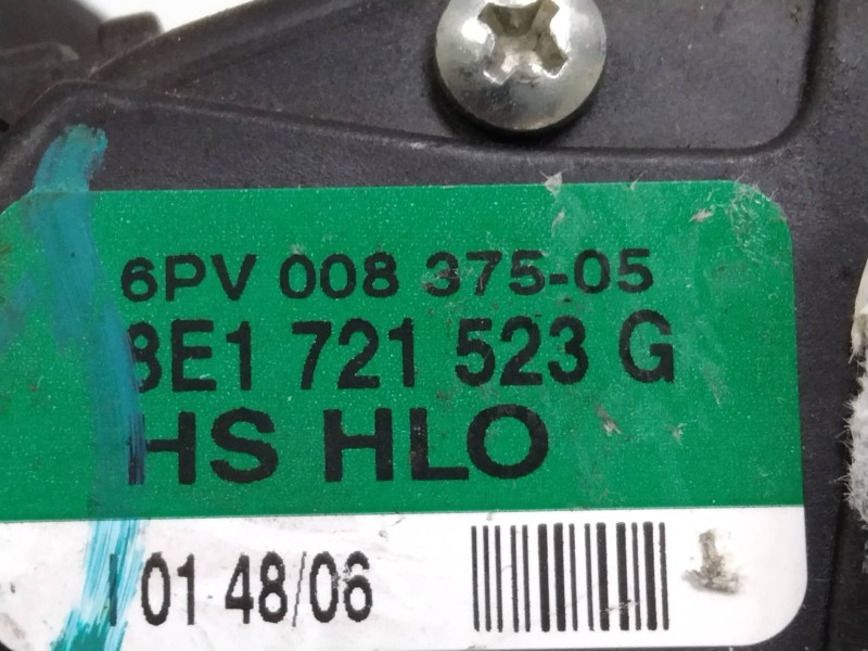 Recambio de potenciometro pedal para audi a4 berlina (8e) 2.0 16v tdi referencia OEM IAM 6PV00837505 8E1721523G 