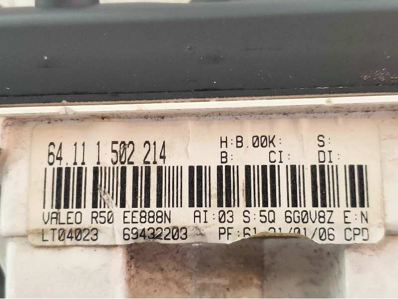 Recambio de mando calefaccion / aire acondicionado para mini mini (r50,r53) one referencia OEM IAM 64111502214 69432203 