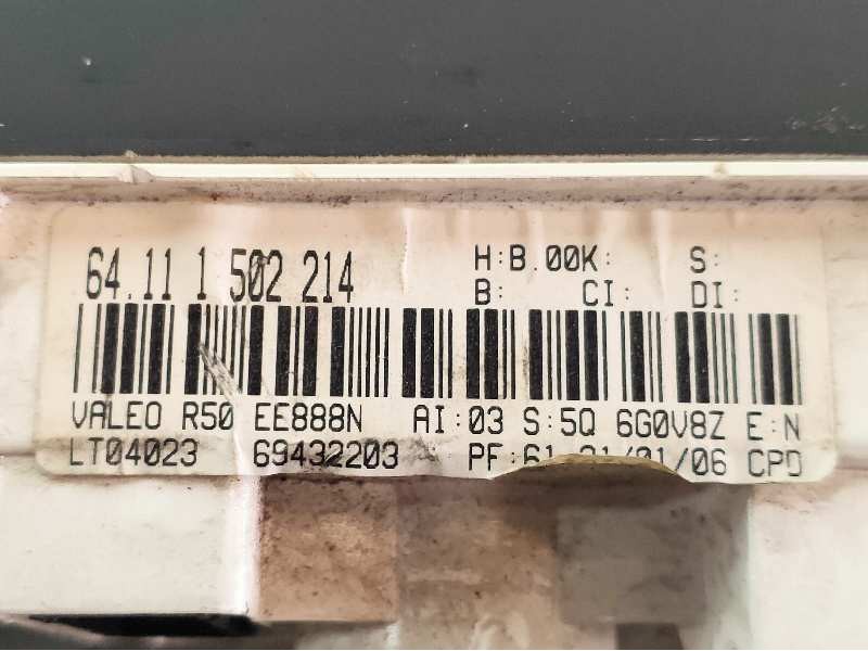Recambio de mando calefaccion / aire acondicionado para mini mini (r50,r53) one referencia OEM IAM 64111502214 69432203 