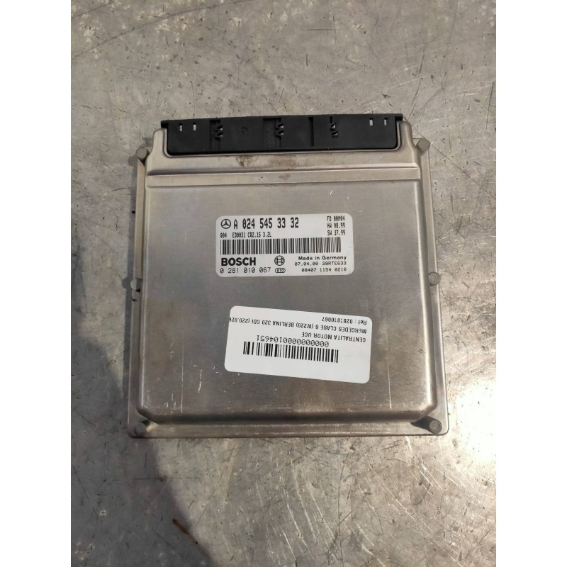 Recambio de centralita motor uce para mercedes clase s (w220) berlina 320 cdi (220.026) referencia OEM IAM 0281010067 A024545333